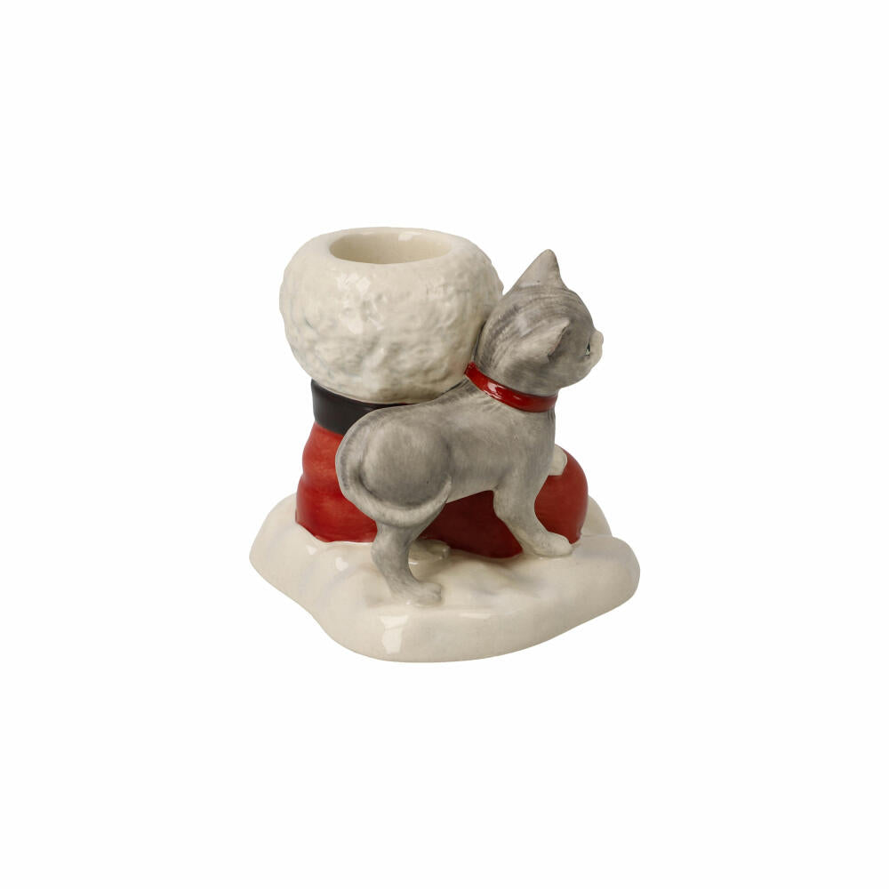 Goebel Kerzenhalter Lass uns kuscheln, Weihnachtsdeko, Steingut, Bunt, 7 cm, 66704501