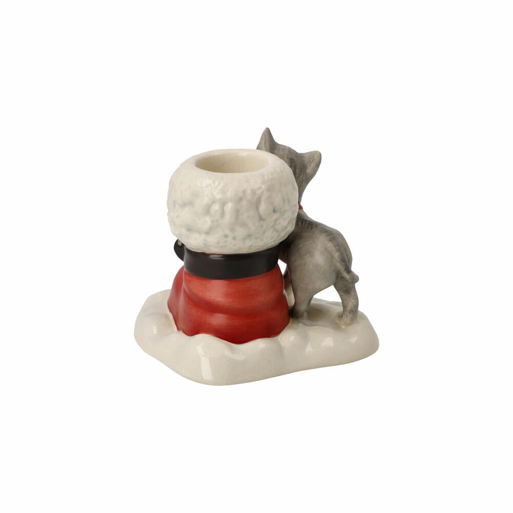 Goebel Kerzenhalter Lass uns kuscheln, Weihnachtsdeko, Steingut, Bunt, 7 cm, 66704501