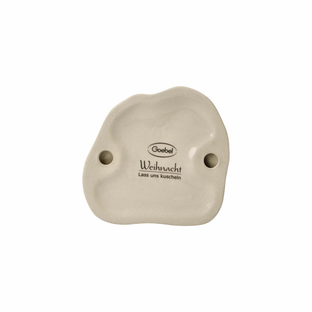 Goebel Kerzenhalter Lass uns kuscheln, Weihnachtsdeko, Steingut, Bunt, 7 cm, 66704501