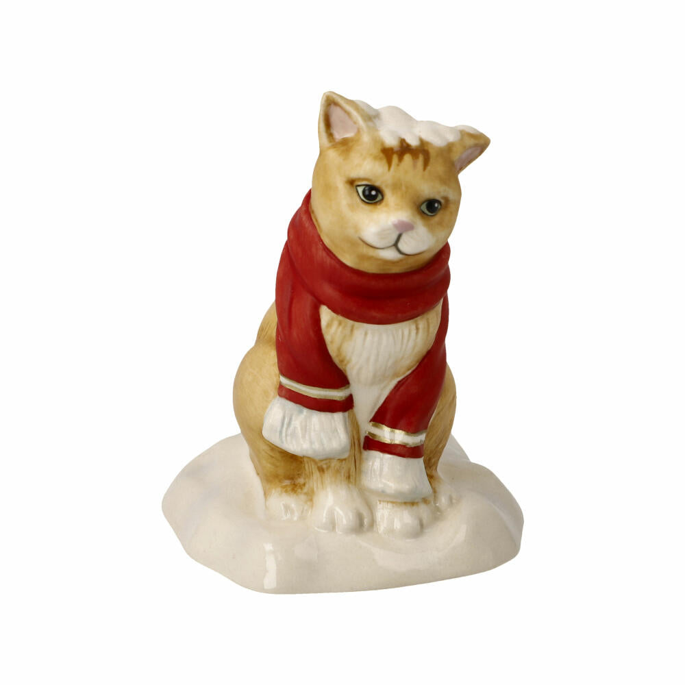 Goebel Dekofigur Katze Schneeballschlacht, Steingut, Bunt, 7 cm, 66704511