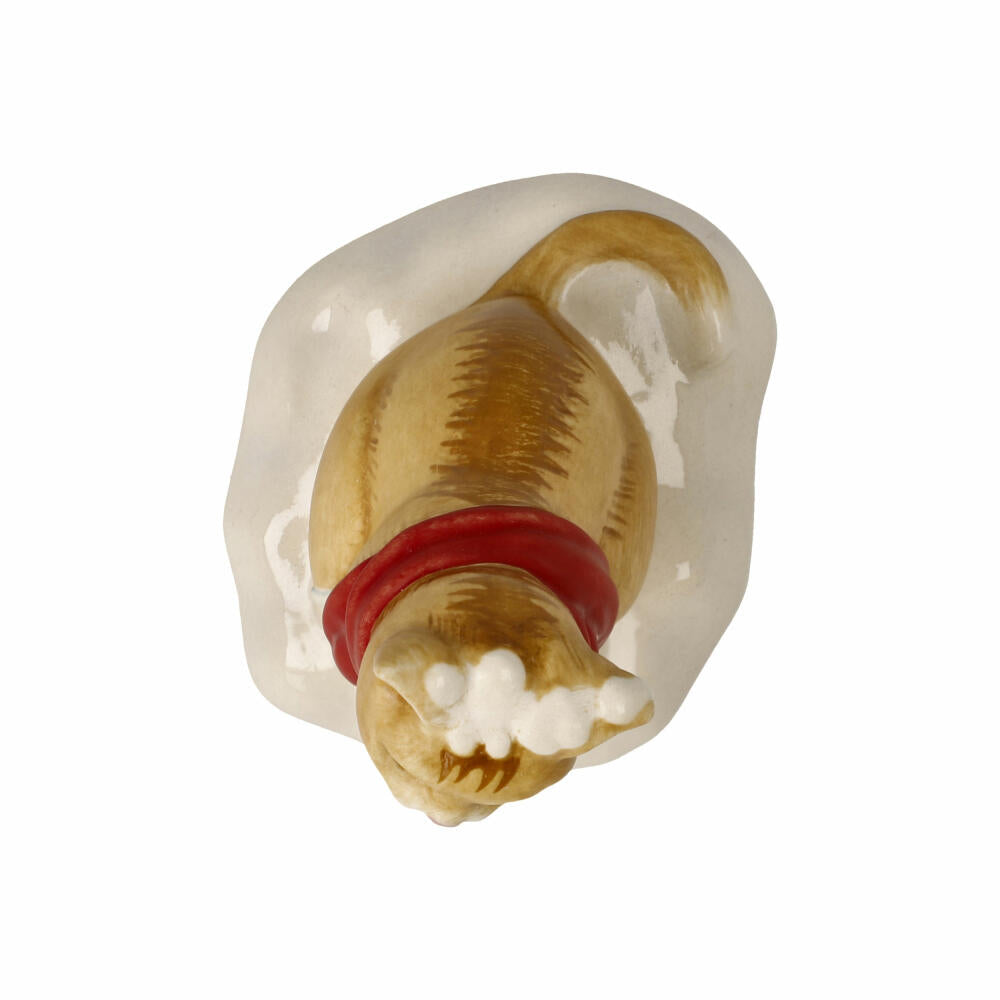 Goebel Dekofigur Katze Schneeballschlacht, Steingut, Bunt, 7 cm, 66704511