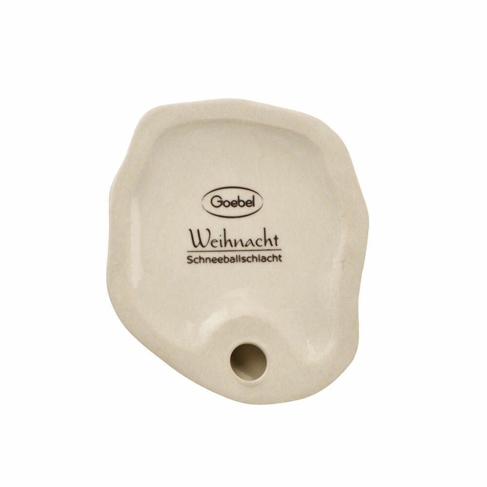 Goebel Dekofigur Katze Schneeballschlacht, Steingut, Bunt, 7 cm, 66704511