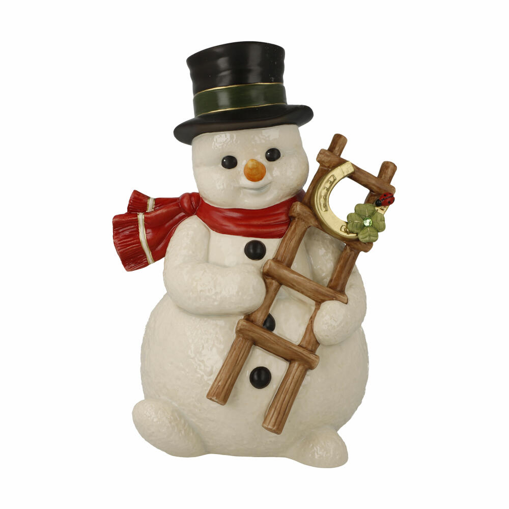 Goebel Figur Geselle des Glücks, Schneemann, Steingut, Bunt, Limited Edition, 22.5 cm, 66704531