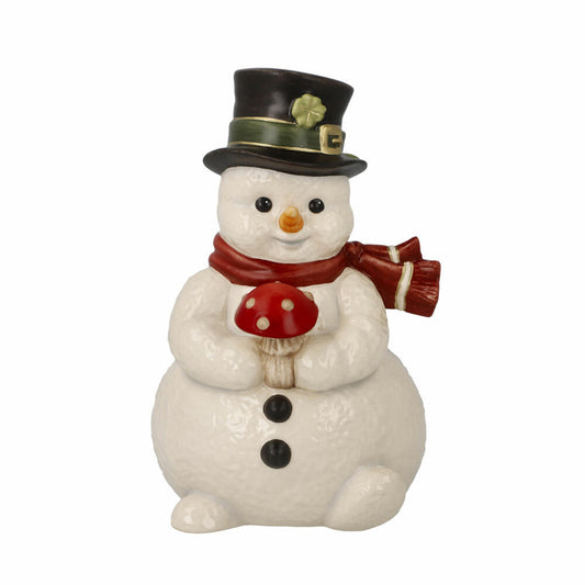Goebel Figurine Little Messenger of Good Luck, Snowman, Stoneware, Colorful, 12.5 cm, 66704541