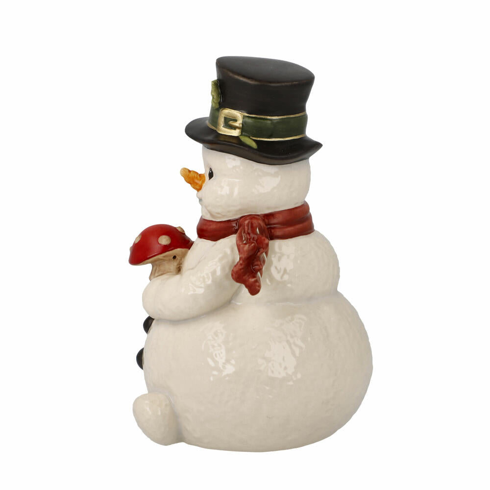 Goebel Figur Kleiner Glücksbote, Schneemann, Steingut, Bunt, 12.5 cm, 66704541