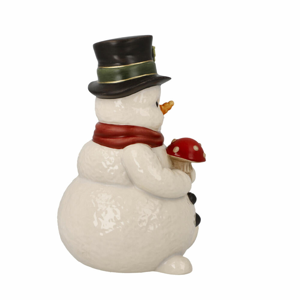 Goebel Figur Kleiner Glücksbote, Schneemann, Steingut, Bunt, 12.5 cm, 66704541