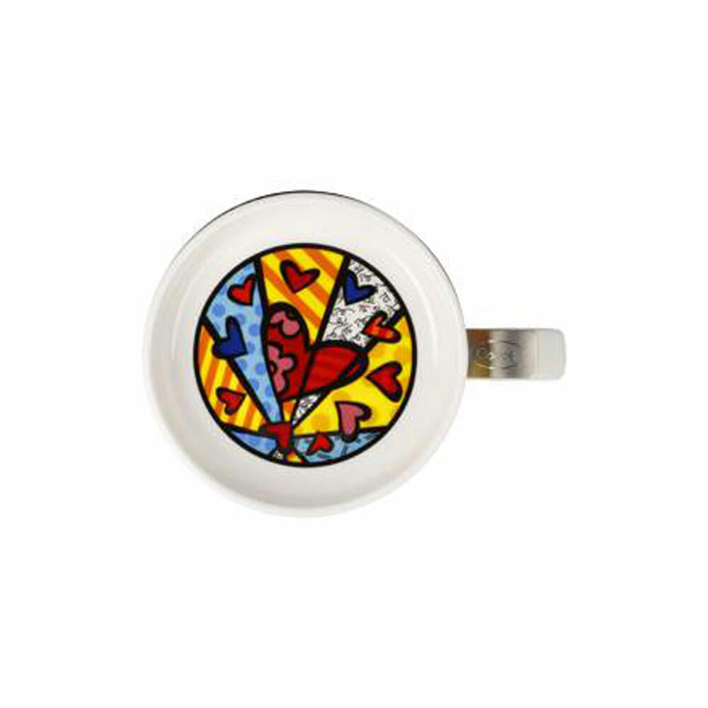 Goebel Teacup with Lid and Strainer Romero Britto - A New Day, Tea Cup, Fine Bone China, 66453221