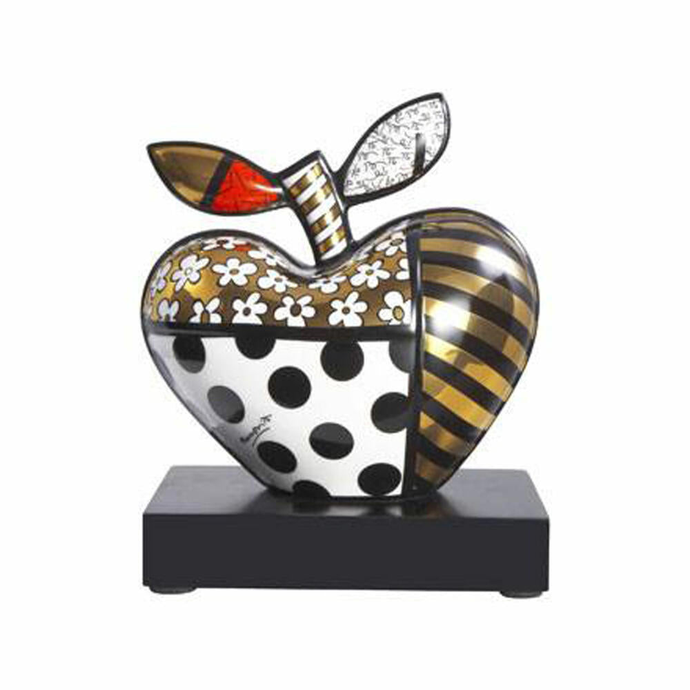 Goebel Figurine Romero Britto Golden Big Apple, Decorative Figure, Decoration, Porcelain, 66453301