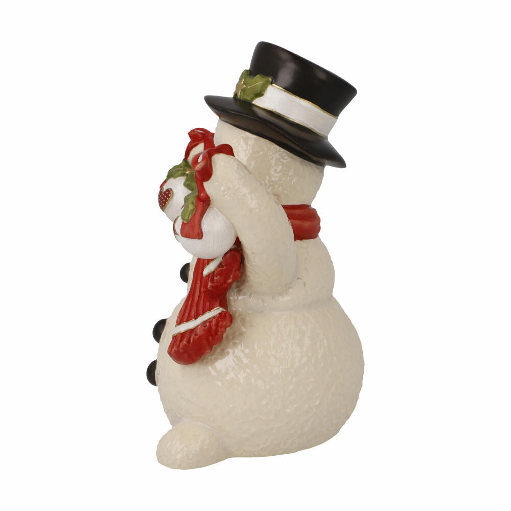 Goebel Figur Weihnachtlich geschmückt, Schneemann, Steingut, Bunt, 12 cm, 66704581