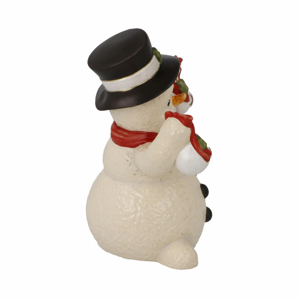 Goebel Figur Weihnachtlich geschmückt, Schneemann, Steingut, Bunt, 12 cm, 66704581