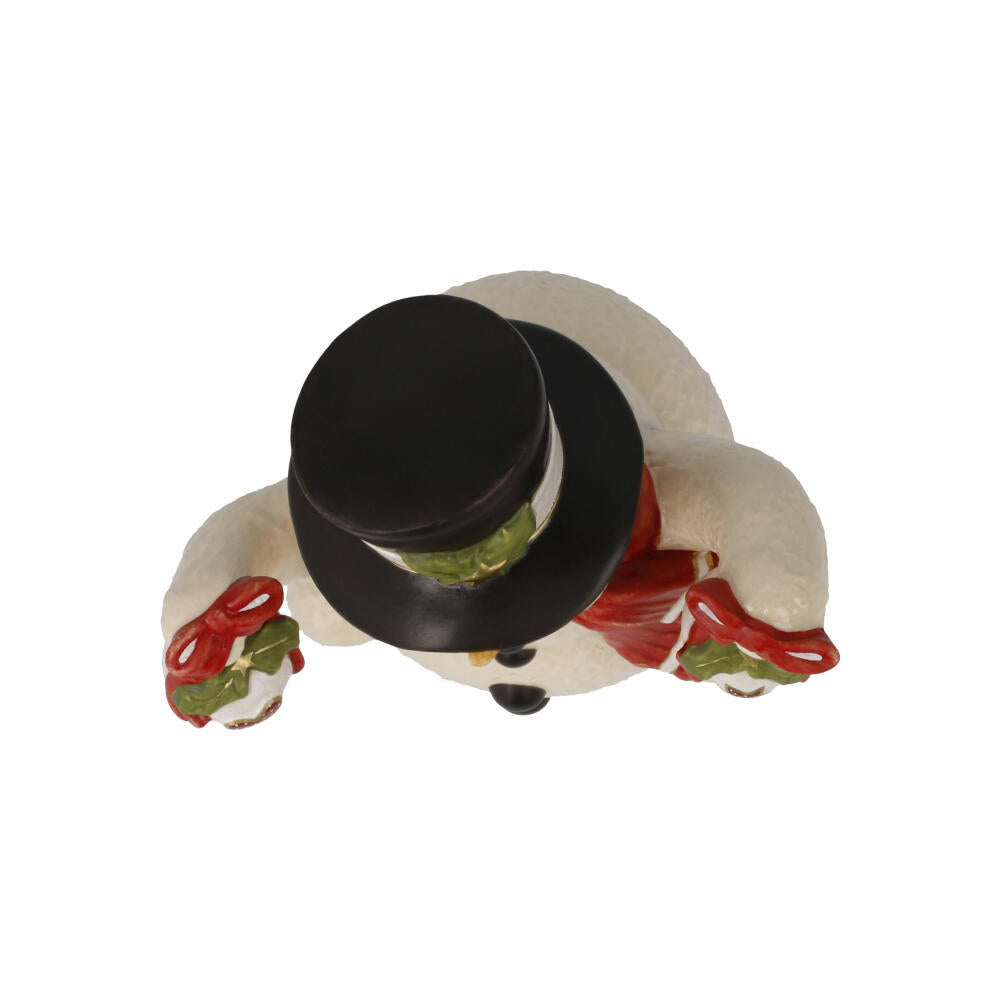 Goebel Figur Weihnachtlich geschmückt, Schneemann, Steingut, Bunt, 12 cm, 66704581