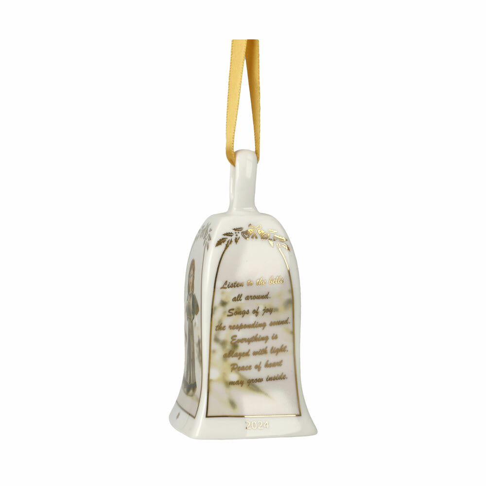 Goebel Glocke Jahresglocke 2024, Weihnachtsglocke, Porzellan, Walnuss, 10 cm, 66505461