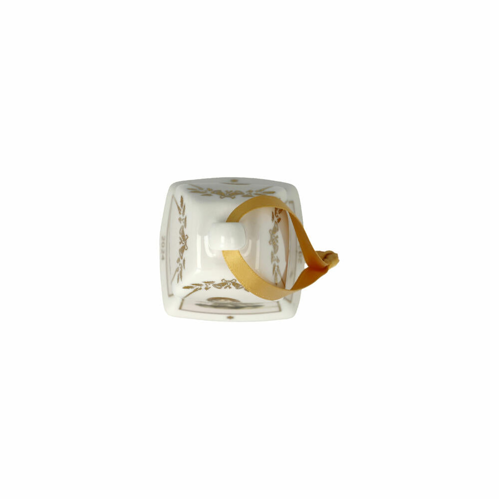 Goebel Glocke Jahresglocke 2024, Weihnachtsglocke, Porzellan, Walnuss, 10 cm, 66505461