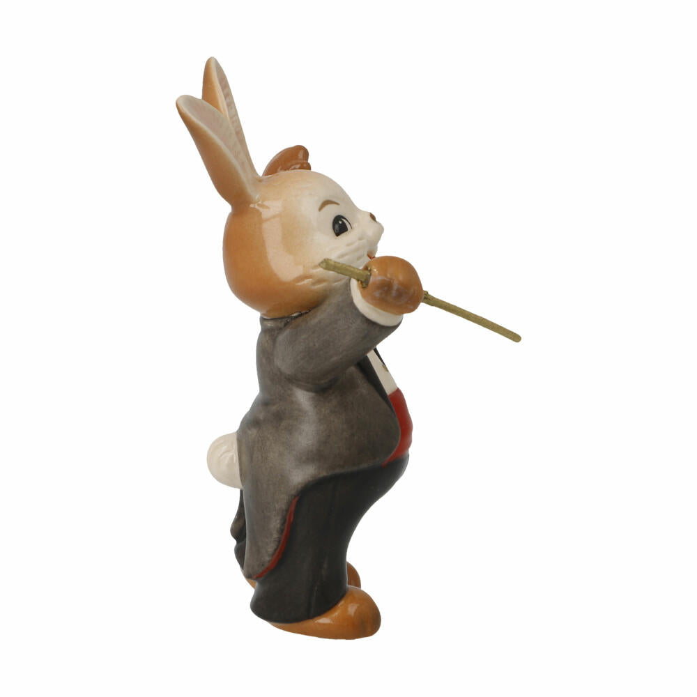 Goebel Figur Hase Genial Dirigent, Osterhase, Steingut, Bunt, 8 cm, 66845991