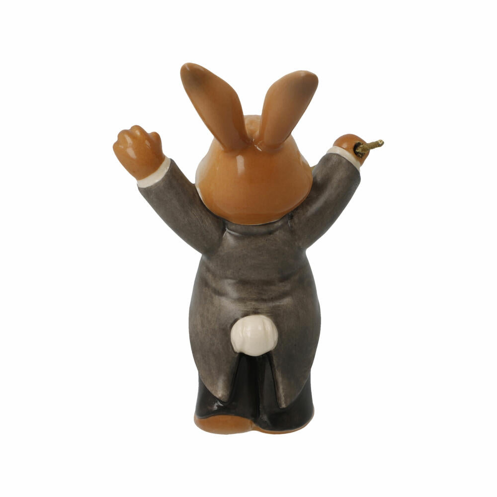 Goebel Figur Hase Genial Dirigent, Osterhase, Steingut, Bunt, 8 cm, 66845991