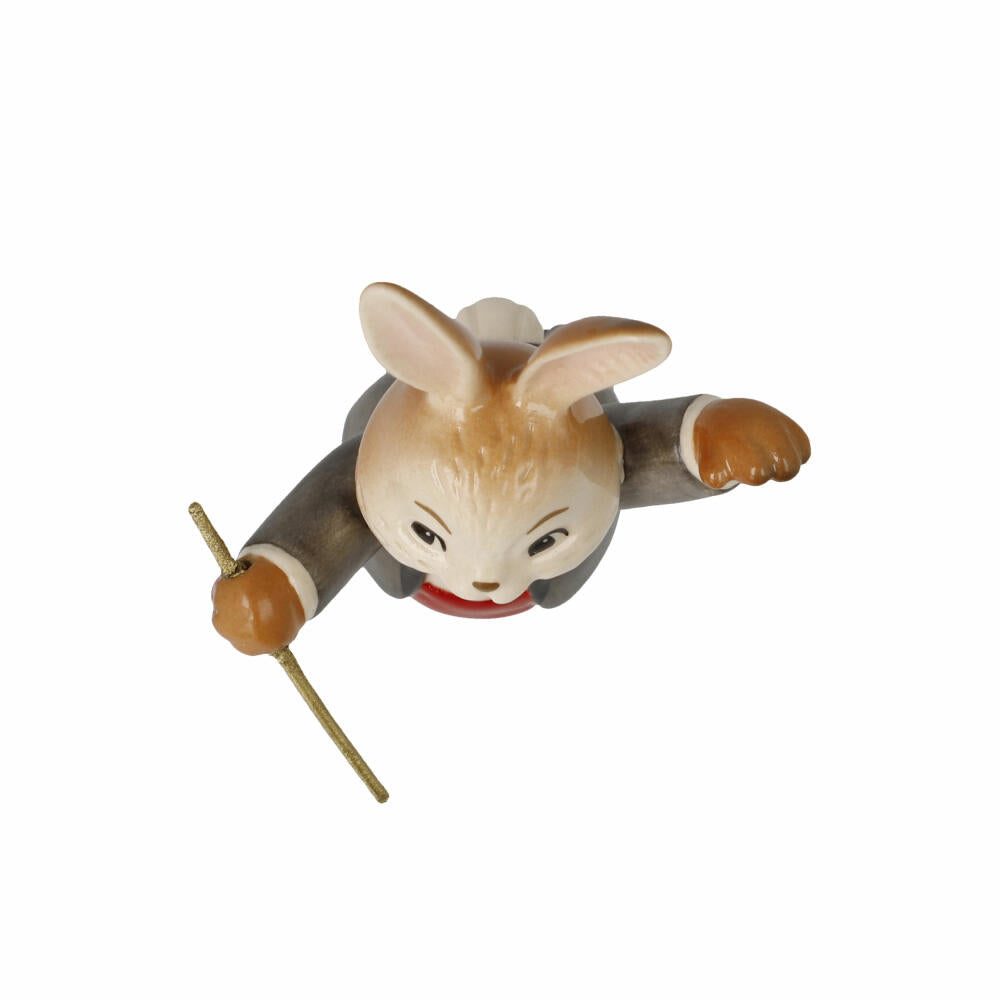 Goebel Figur Hase Genial Dirigent, Osterhase, Steingut, Bunt, 8 cm, 66845991