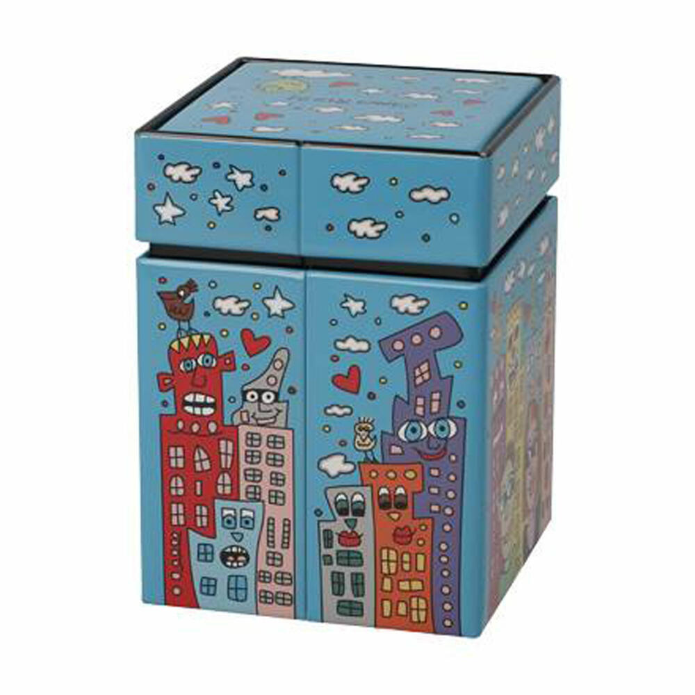 Goebel Tea Tin James Rizzi - Summer in the City, Storage Tin, Tea Tin, Metal, 26103411