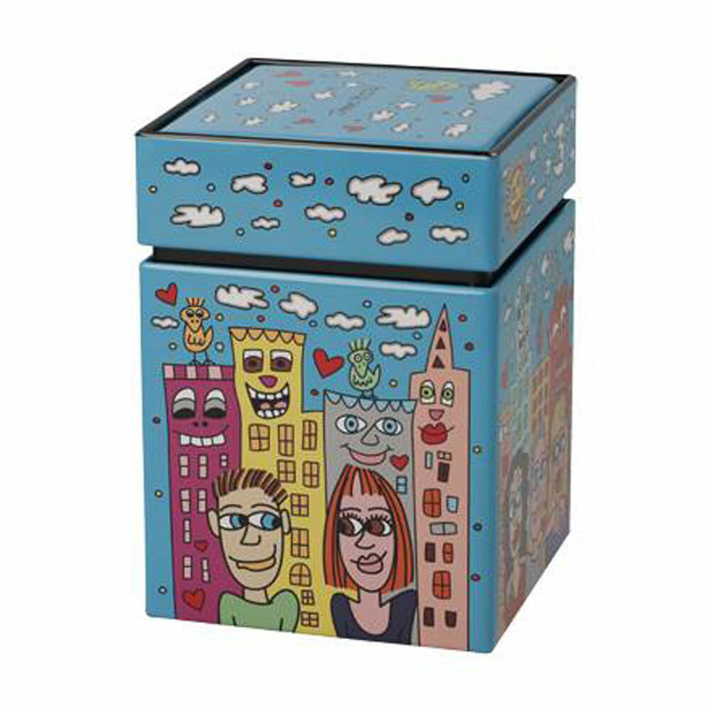 Goebel Tea Tin James Rizzi - Summer in the City, Storage Tin, Tea Tin, Metal, 26103411