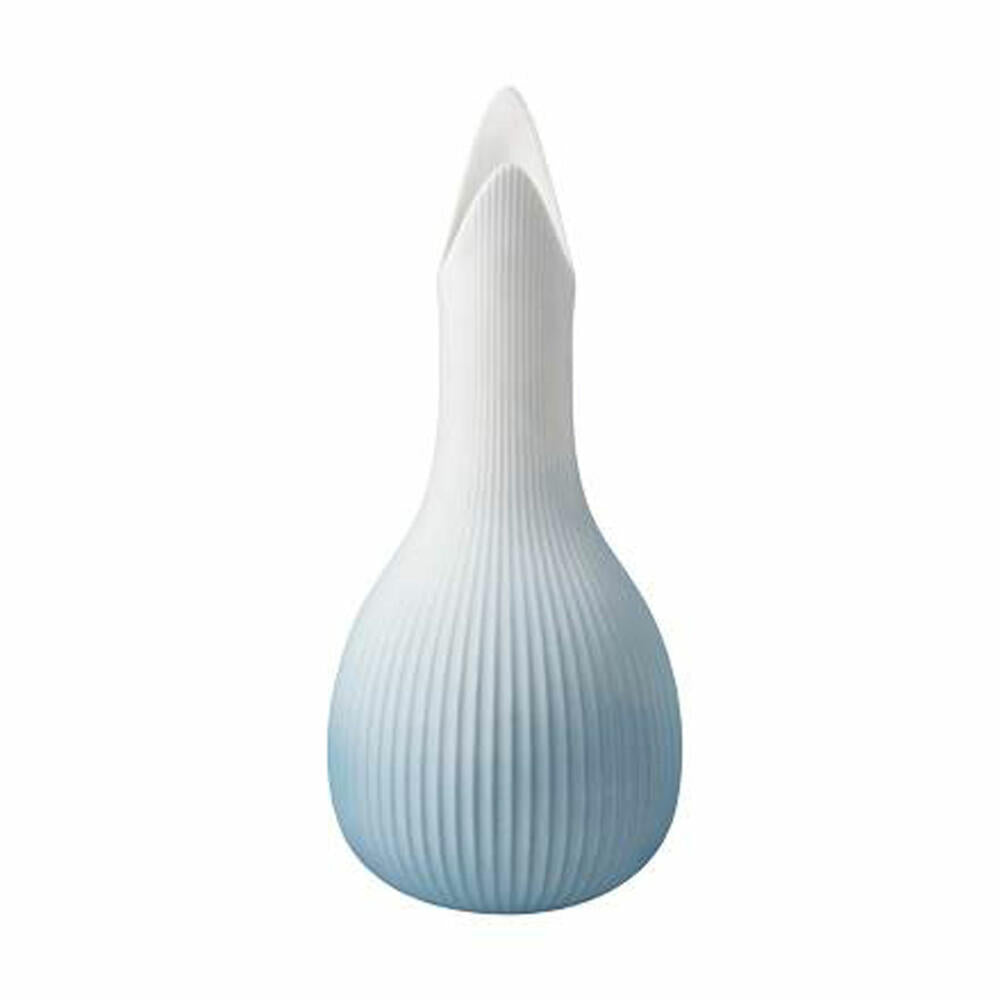 Goebel Vase Studio 8 - Raindrop Ice, flower vase, decorative vase, bisque porcelain, ice blue, H 25 cm, 26600021