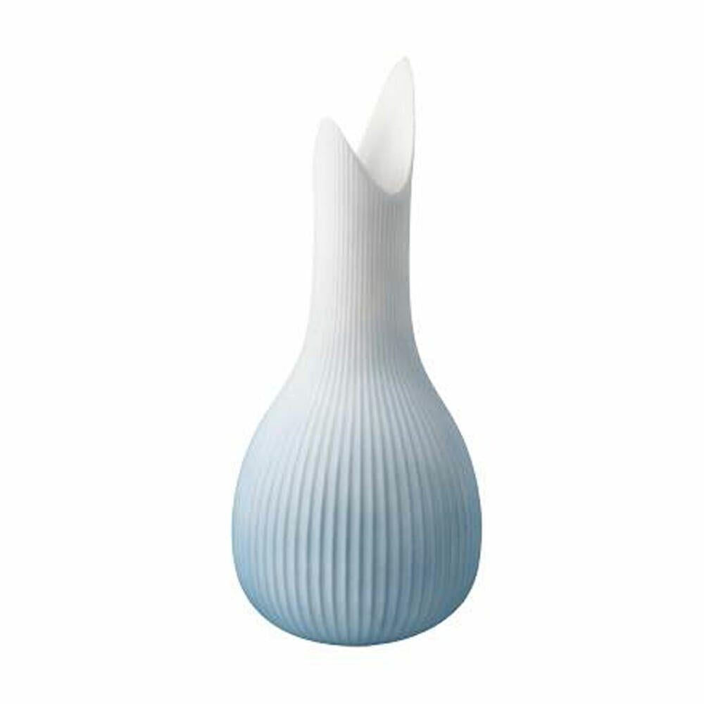 Goebel Vase Studio 8 - Raindrop Ice, flower vase, decorative vase, bisque porcelain, ice blue, H 25 cm, 26600021