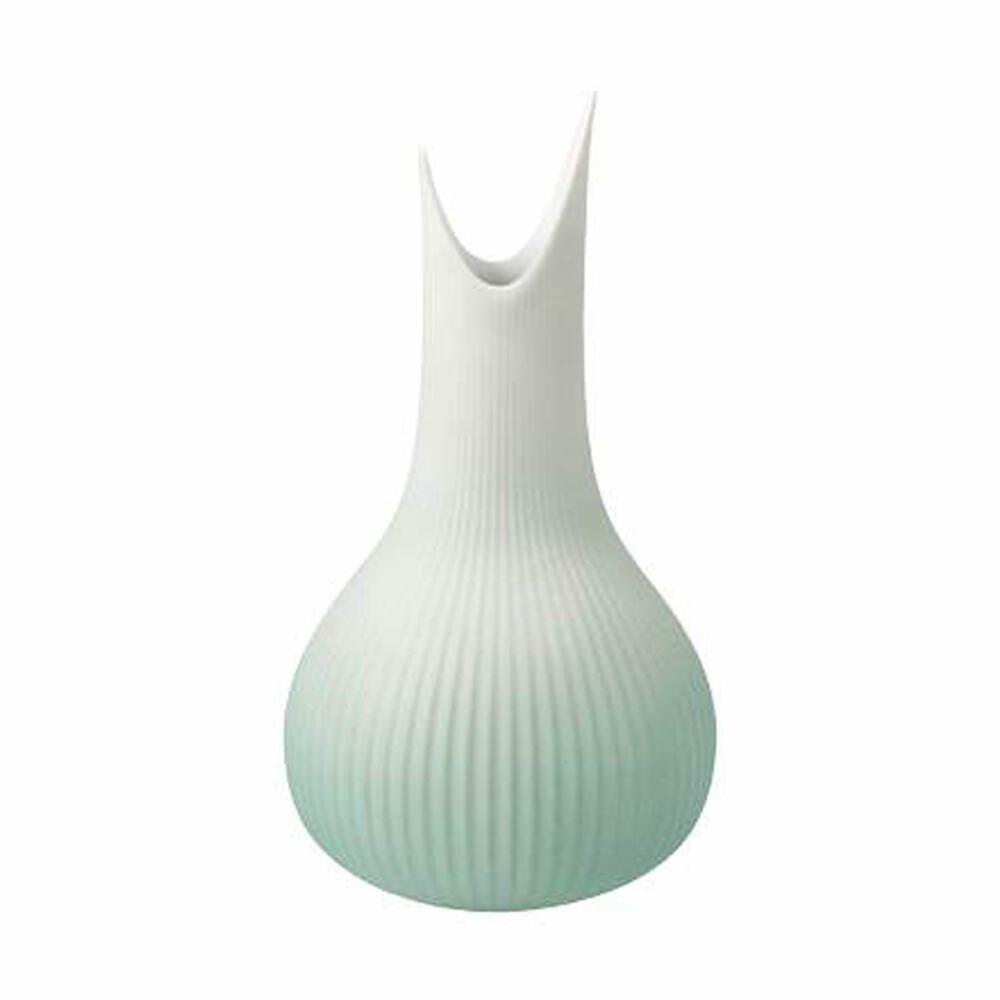 Goebel Vase Studio 8 - Raindrop Mint, flower vase, decorative vase, biscuit porcelain, green, H 15 cm, 26600031