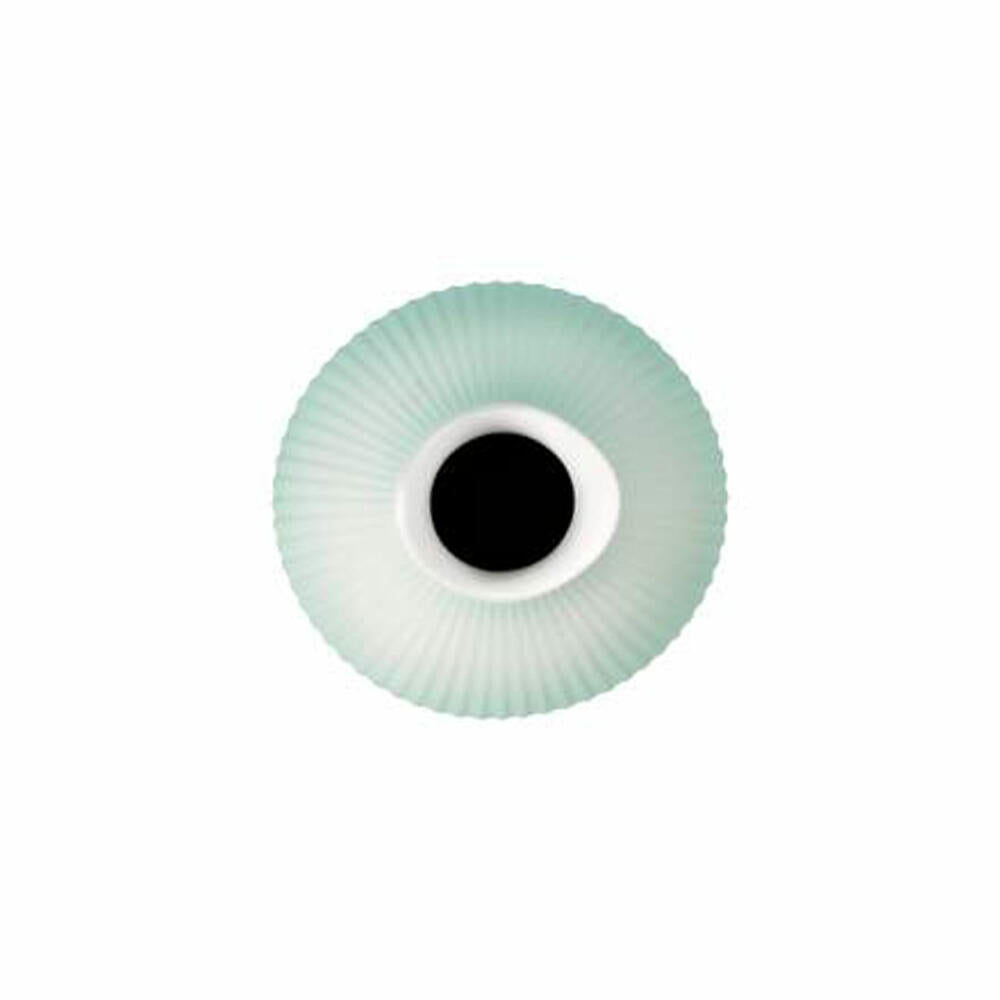 Goebel Vase Studio 8 - Raindrop Mint, flower vase, decorative vase, biscuit porcelain, green, H 15 cm, 26600031