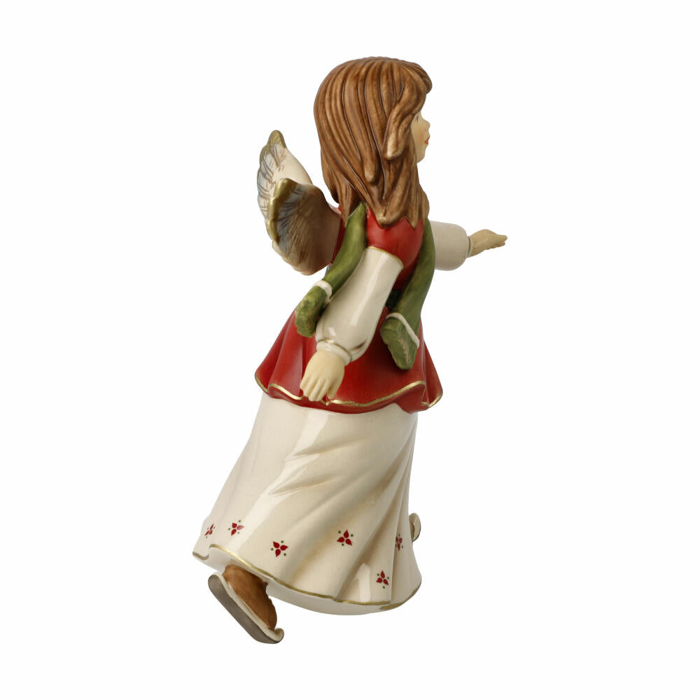 Goebel Engel Auf dem Eis, Dekofigur, Steingut, Bunt, 15.5 cm, 66704591