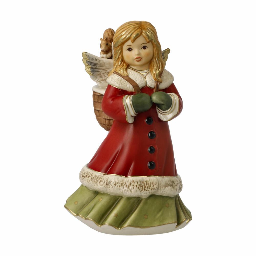 Goebel Engel Waldspaziergang mit Musikwerk, Dekofigur, Steingut, Bunt, 15 cm, 66704601