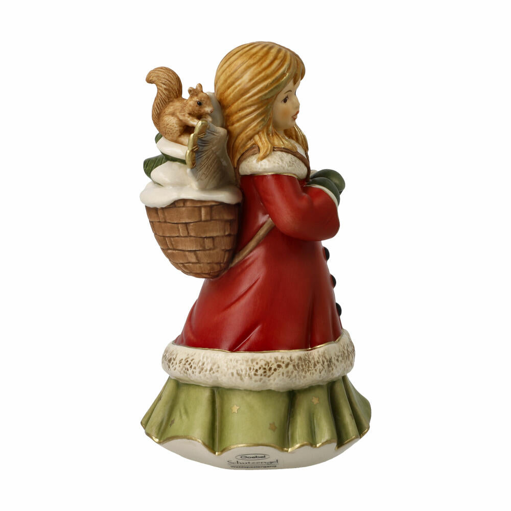 Goebel Engel Waldspaziergang mit Musikwerk, Dekofigur, Steingut, Bunt, 15 cm, 66704601