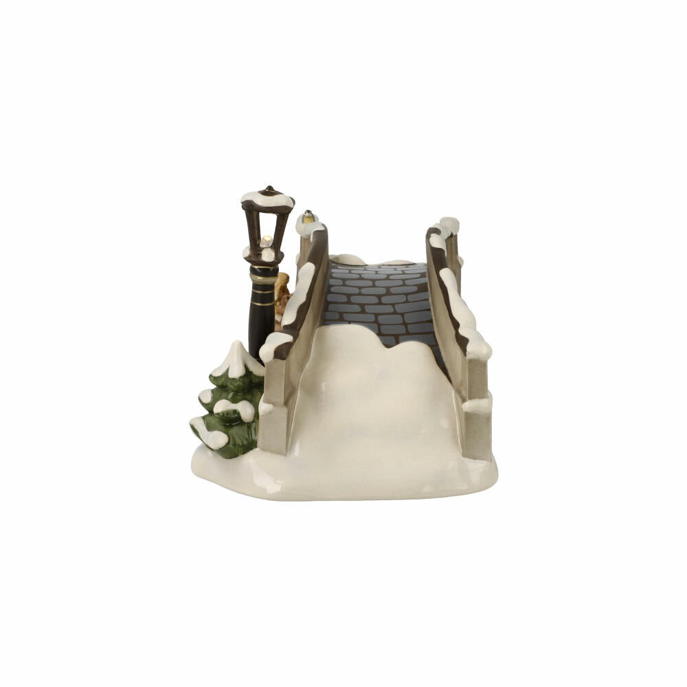 Goebel figurine Bridge to the Park, with LED lighting, stoneware, colored, 11.5 cm, 66704661