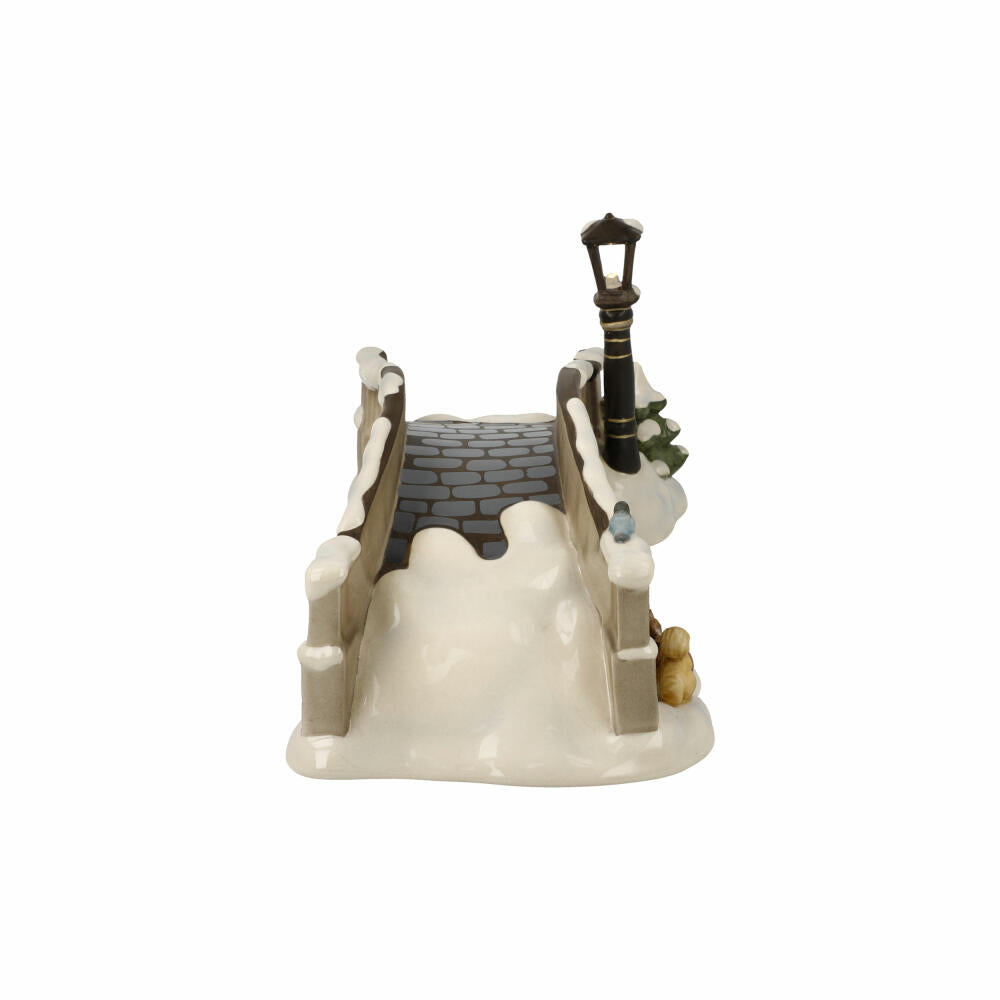 Goebel figurine Bridge to the Park, with LED lighting, stoneware, colored, 11.5 cm, 66704661