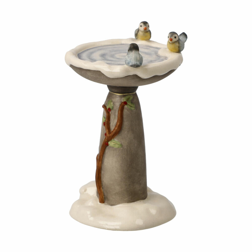 Goebel Figur Winterliches Vogelbad, Dekofigur, Steingut, Bunt, 8.5 cm, 66704671