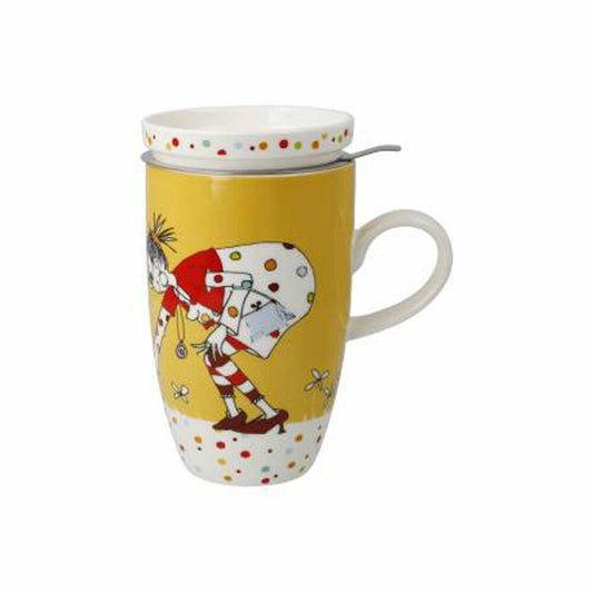 Goebel Teetasse mit Deckel und Sieb Freundlieb -Kleine Dinge, Tee Tasse, Fine Bone China, 27001421