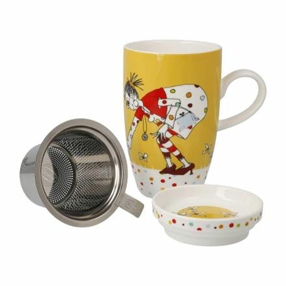 Goebel Teacup with Lid and Strainer Freundlieb -Small Things, Tea Cup, Fine Bone China, 27001421