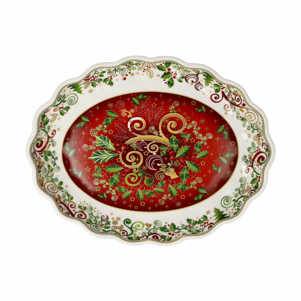 Goebel Bowl Palais Royal - Ellipsis, Christmas motif, Porcelain, Colorful, 28 x 21.5 cm, 51001611