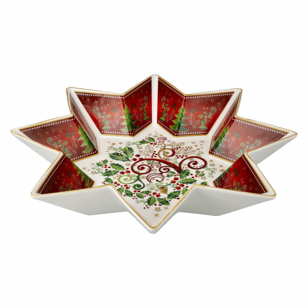 Goebel Bowl Palais Royal - Stellar, Christmas motif, Porcelain, Colorful, 32 x 32 cm, 51001641