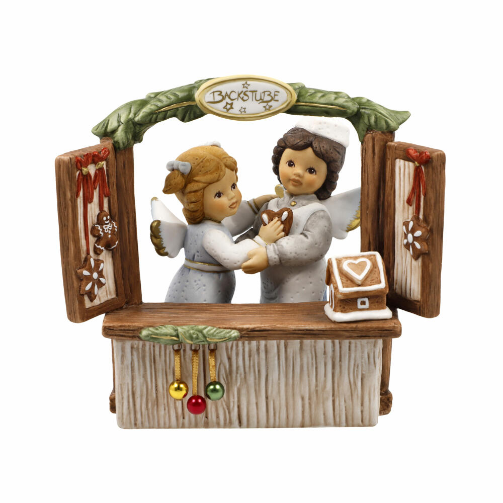 Goebel Angel Fun in the Bakery, Biscuit Porcelain, Colorful, Limited Edition, 14 cm, 11751121
