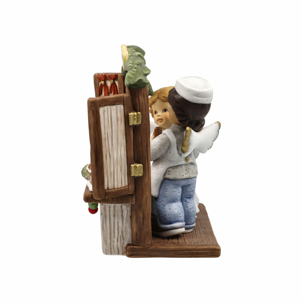 Goebel Angel Fun in the Bakery, Biscuit Porcelain, Colorful, Limited Edition, 14 cm, 11751121