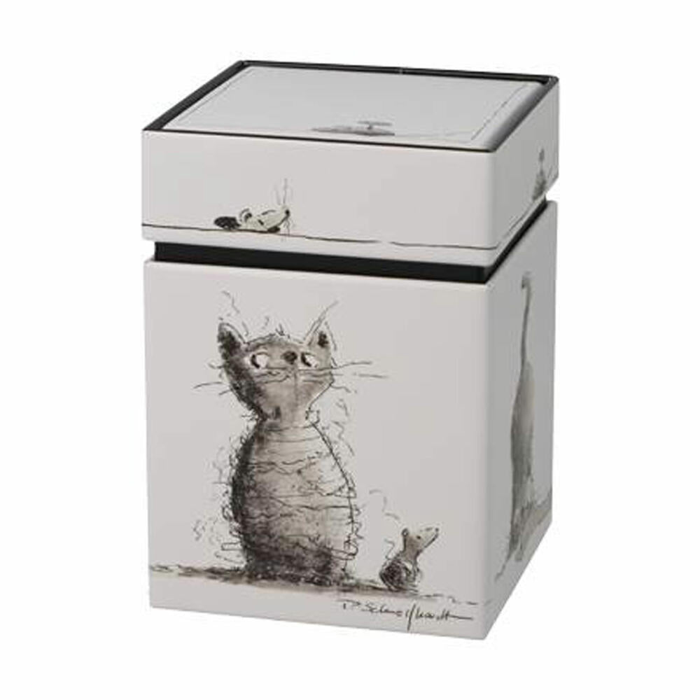 Goebel tea tin Peter Schnellhardt - Cat Gang, storage tin, tea tin, metal, 26500411