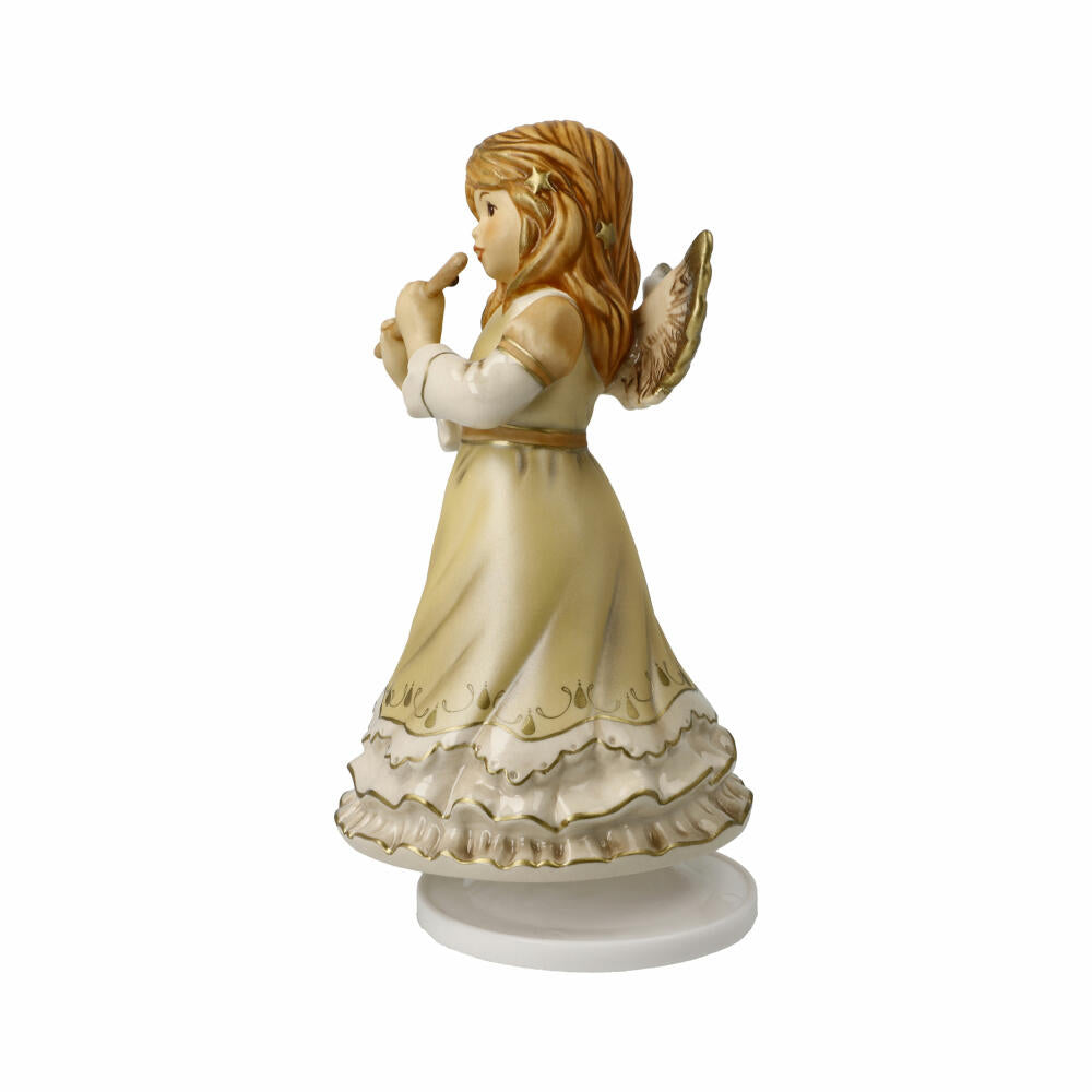 Goebel Angel Silent Night with musical mechanism, decorative figure, stoneware, champagne, 16.5 cm, 41685071