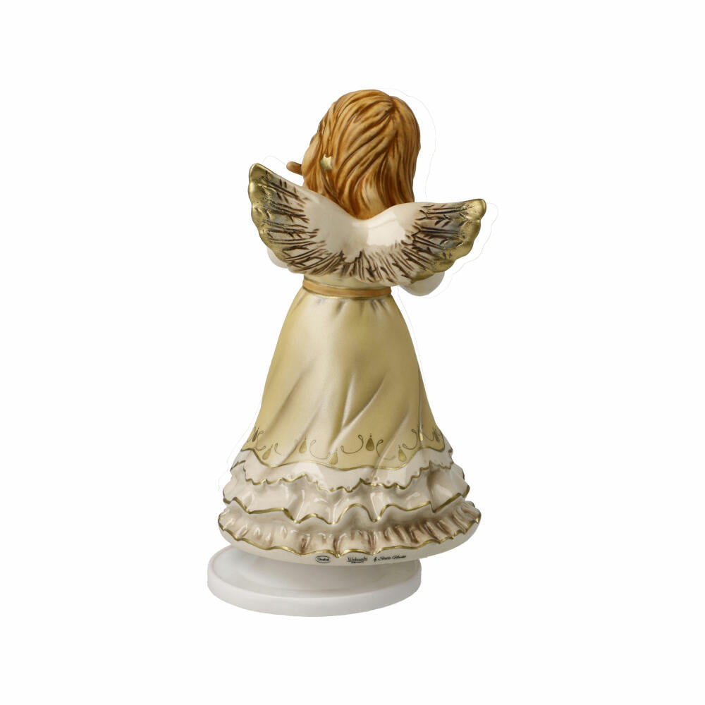 Goebel Angel Silent Night with musical mechanism, decorative figure, stoneware, champagne, 16.5 cm, 41685071