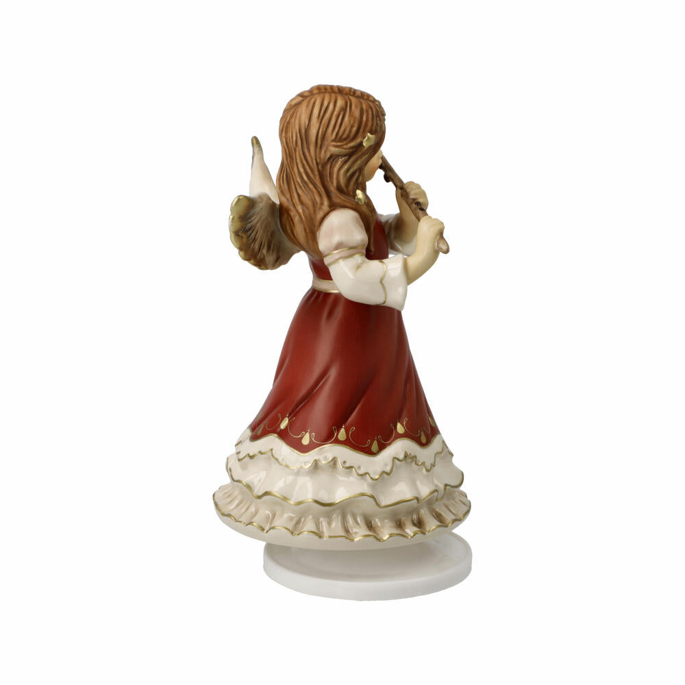 Goebel Dekofigur Engel Stille Nacht mit Musikwerk, Steingut, Bordeaux, 16.5 cm, 41685291