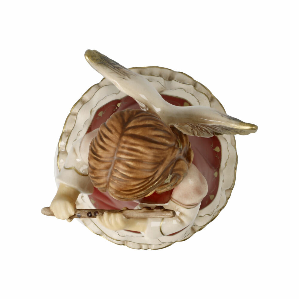 Goebel Dekofigur Engel Stille Nacht mit Musikwerk, Steingut, Bordeaux, 16.5 cm, 41685291