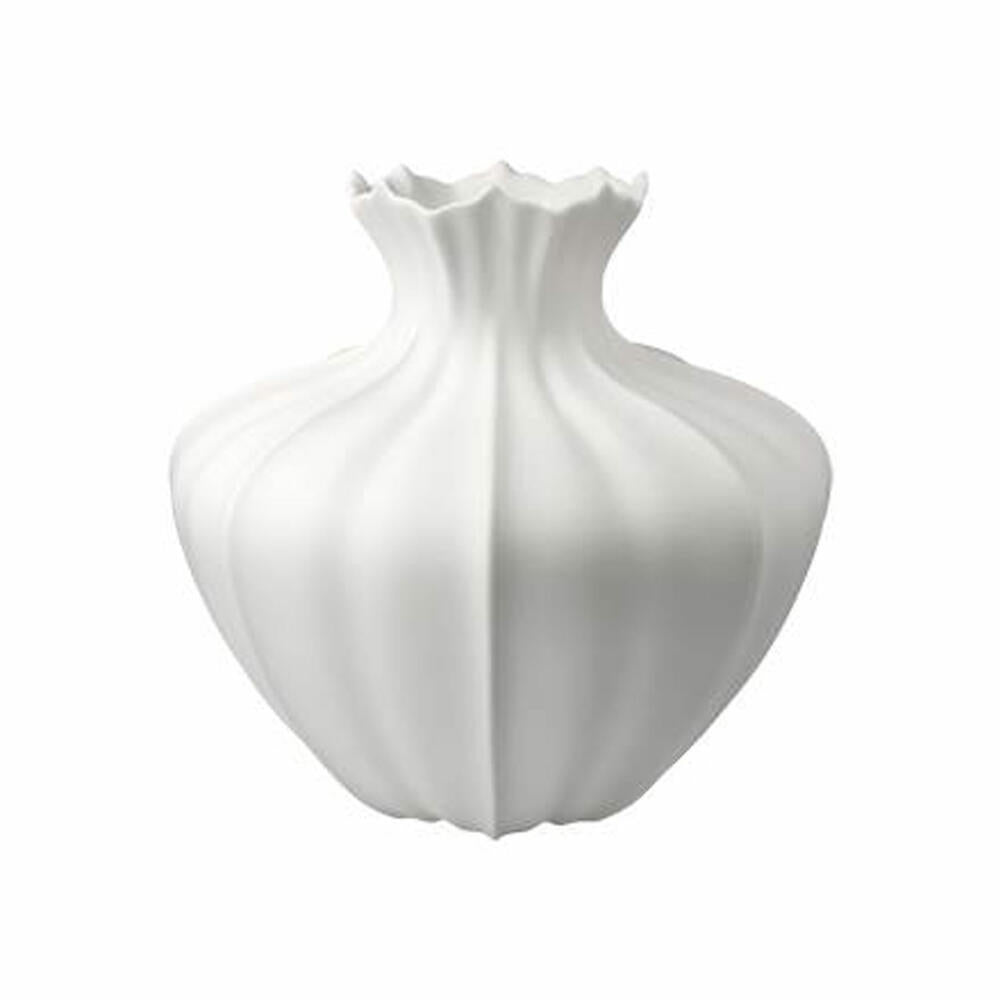 Goebel Vase Bahar, flower vase, decorative vase, bisque porcelain, bisque white, H 22 cm, 14005711