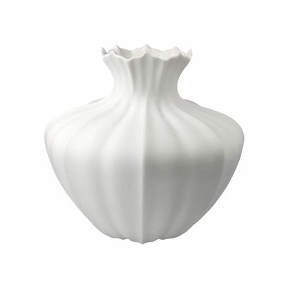 Goebel Vase Bahar, flower vase, decorative vase, bisque porcelain, bisque white, H 22 cm, 14005711
