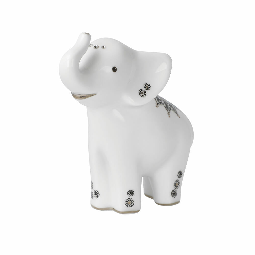 Goebel Figur Elephant - Kamili, Porzellan, schwarz-weiß, 11 cm, 70001171