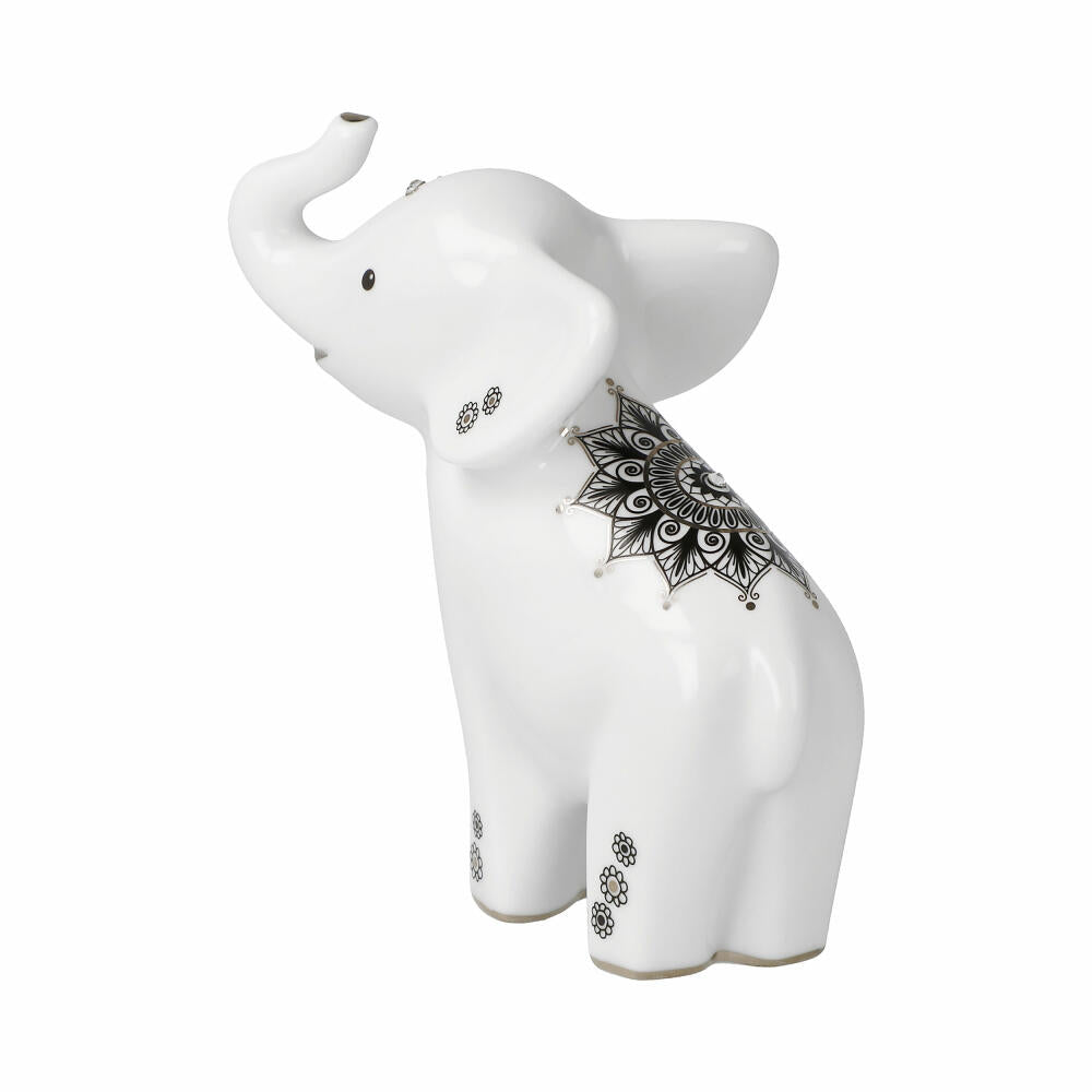 Goebel Figur Elephant - Kamili, Porzellan, schwarz-weiß, 11 cm, 70001171
