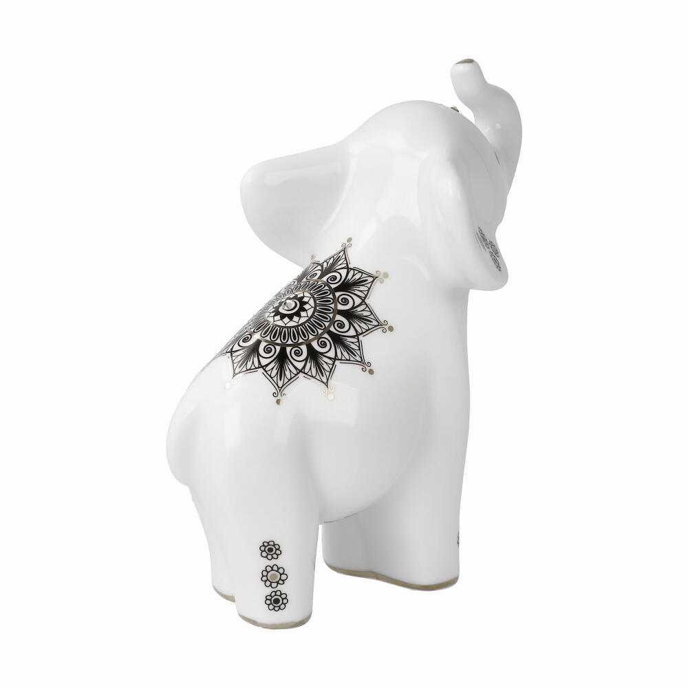 Goebel Figur Elephant - Kamili, Porzellan, schwarz-weiß, 11 cm, 70001171