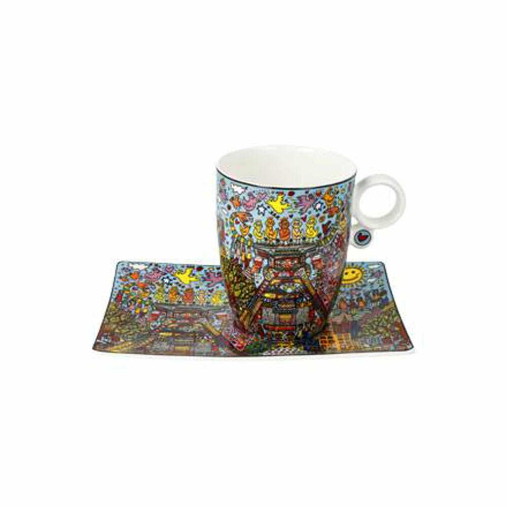 Goebel Artist Cup with Saucer Rizzi - Remember those Cool Coal Days, Cup, Coffee Cup, Tea Cup, Fine Bone China, 26103441