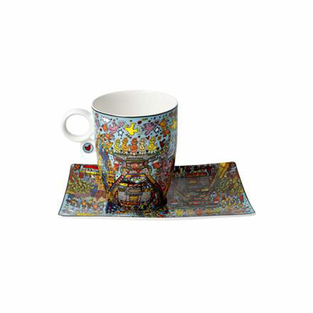 Goebel Artist Cup with Saucer Rizzi - Remember those Cool Coal Days, Cup, Coffee Cup, Tea Cup, Fine Bone China, 26103441